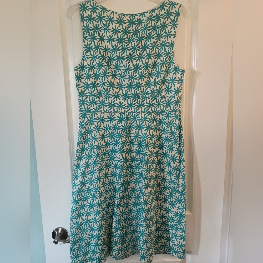 Spense Sz 8 Sleeveless Tropical Turquoise Print Dress - Picture 2 of 9